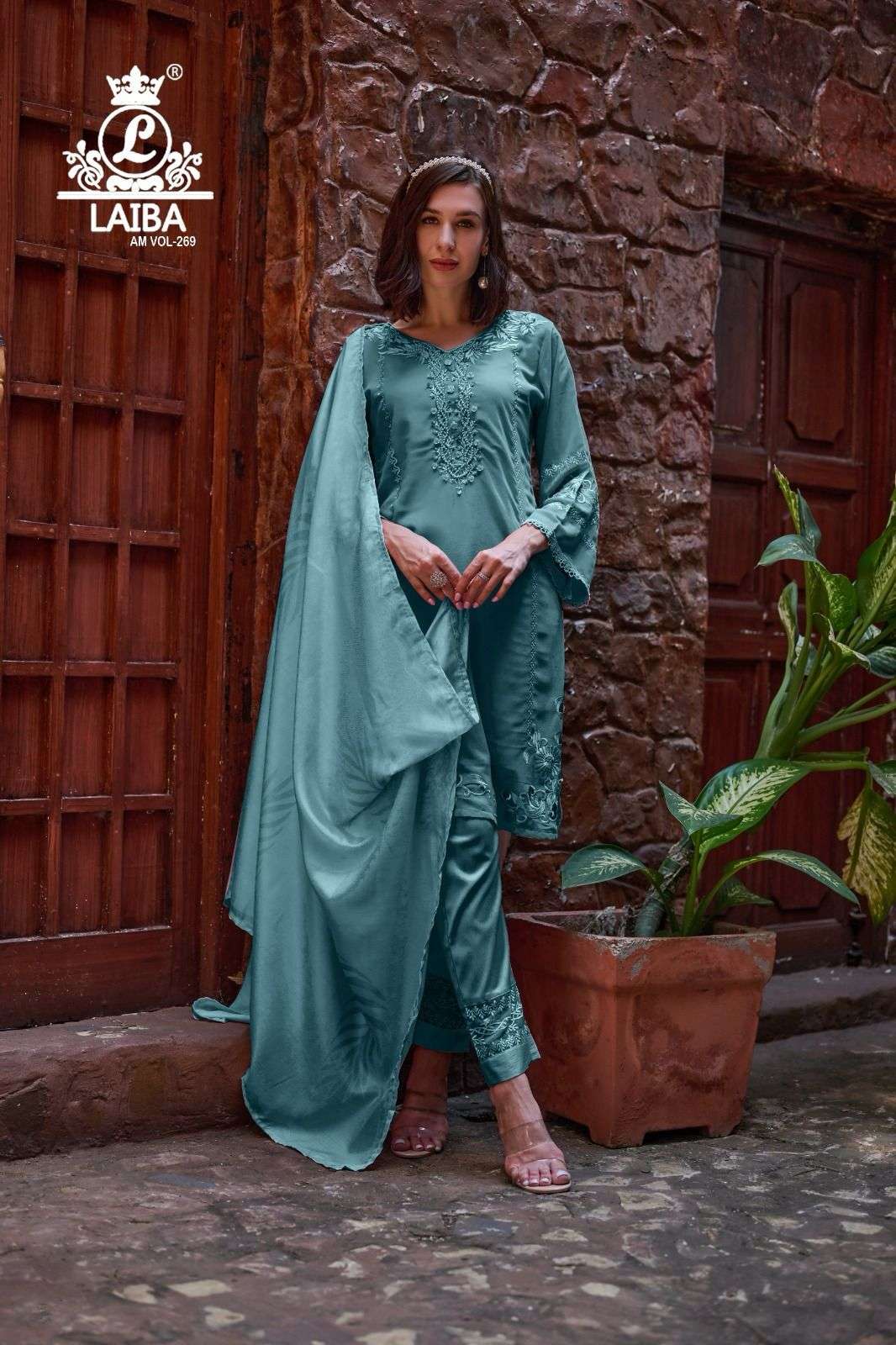 AM VOL-269 NX BY LAIBA DESIGNER HEAVY PURE GEORGETTE STITCHED DRESSES