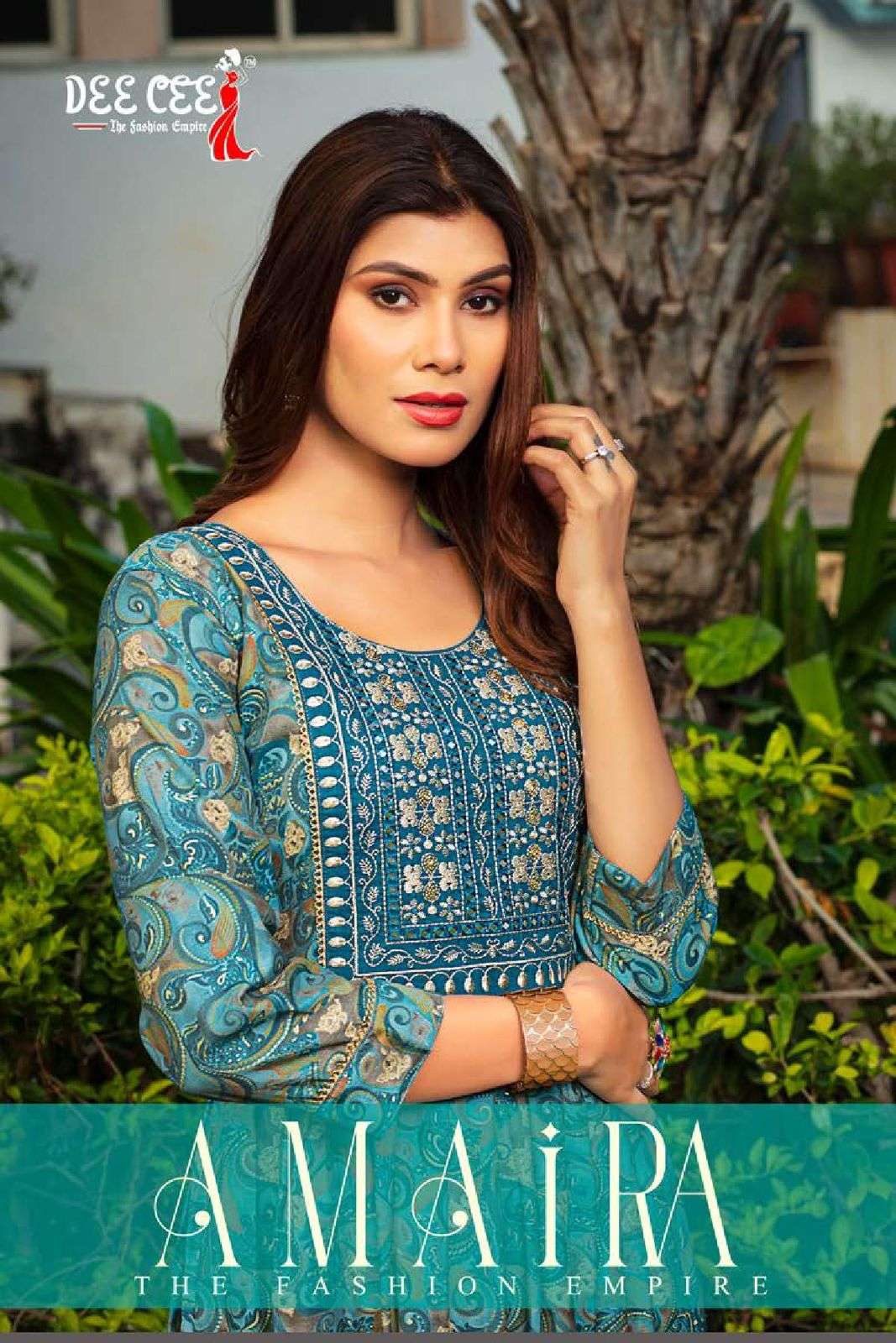 AMAIRA BY DEE CEE 1001 TO 1006 SERIES DESIGNER CHANDERI PRINT KURTIS