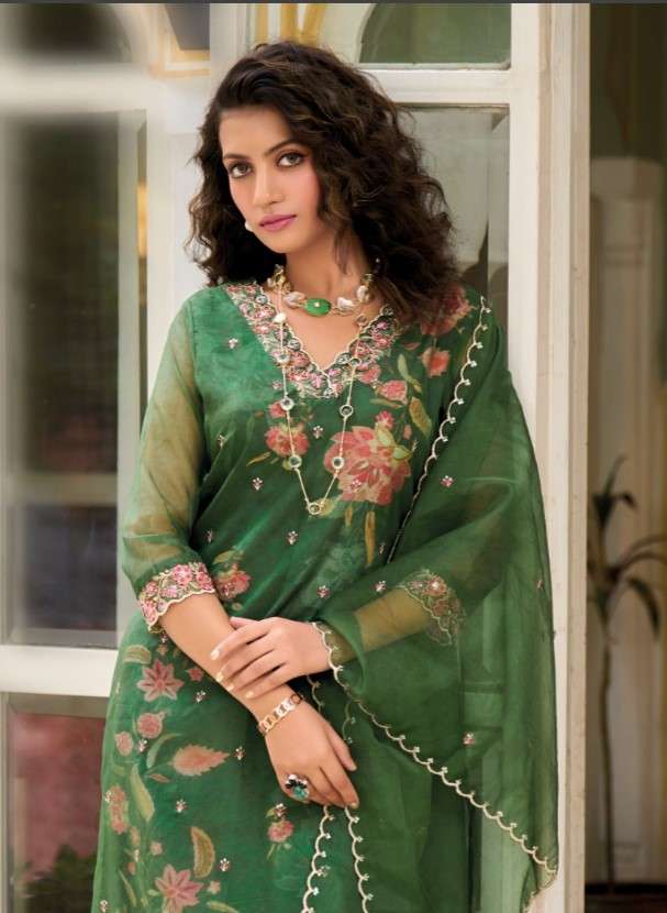 AYESHA BY LADY LEELA 1141 TO 1146 SERIES VISCOSE ORGANZA DRESSES