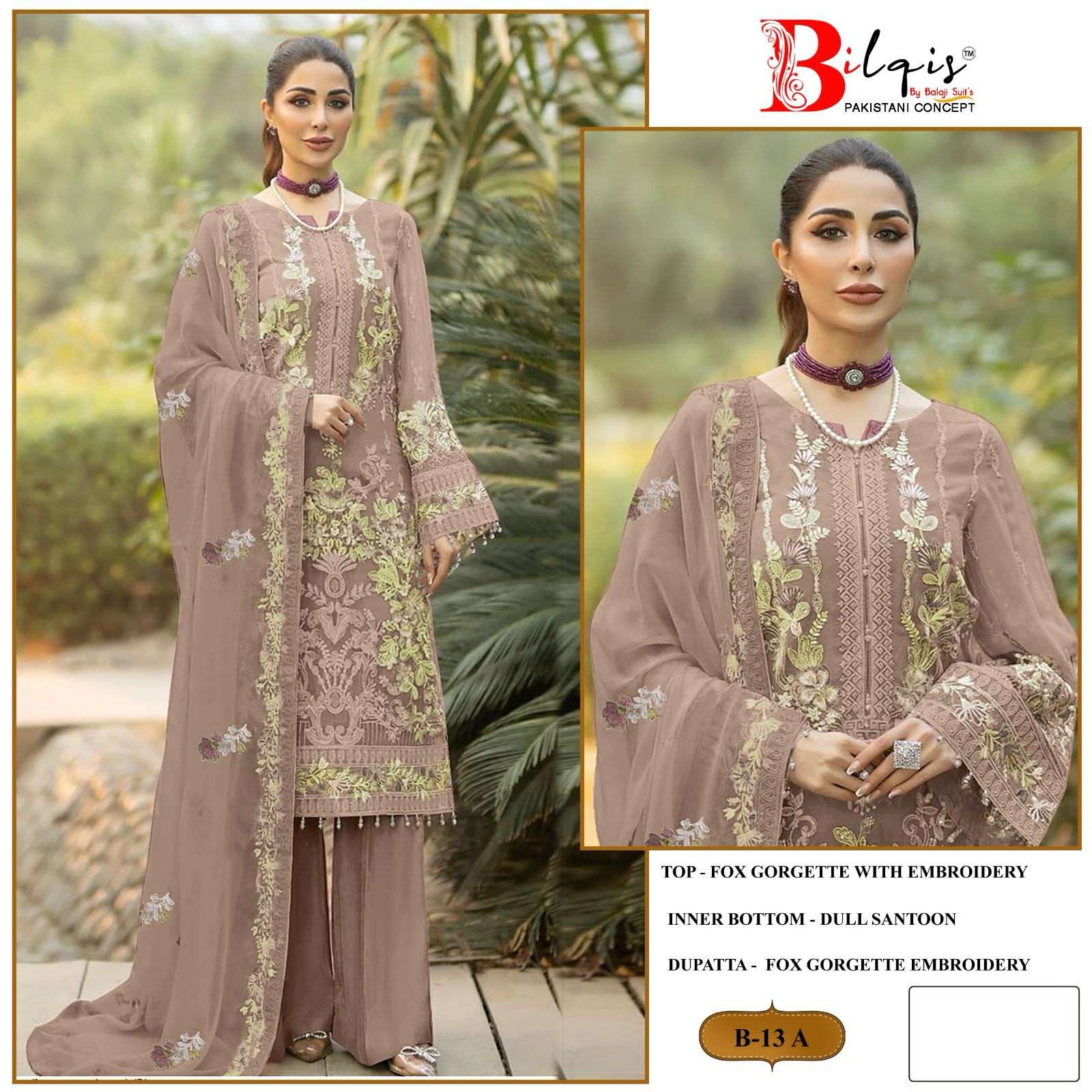 BILQIS 13 COLOURS BY ASLIWHOLESALE DESIGNER GEORGETTE PAKISTANI DRESSES