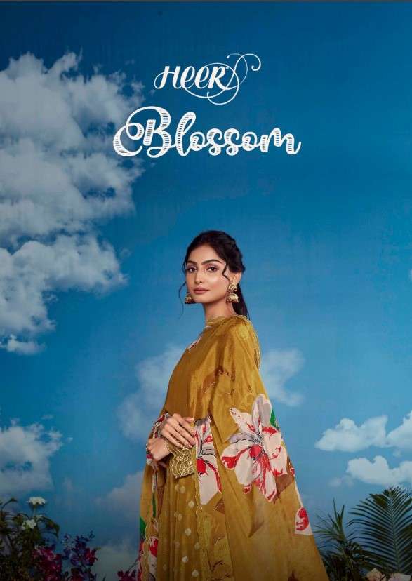 BLOSSOM BY HEER 9251 TO 9258 SERIES PURE MUSLIN ORGANZA WORK DRESSES