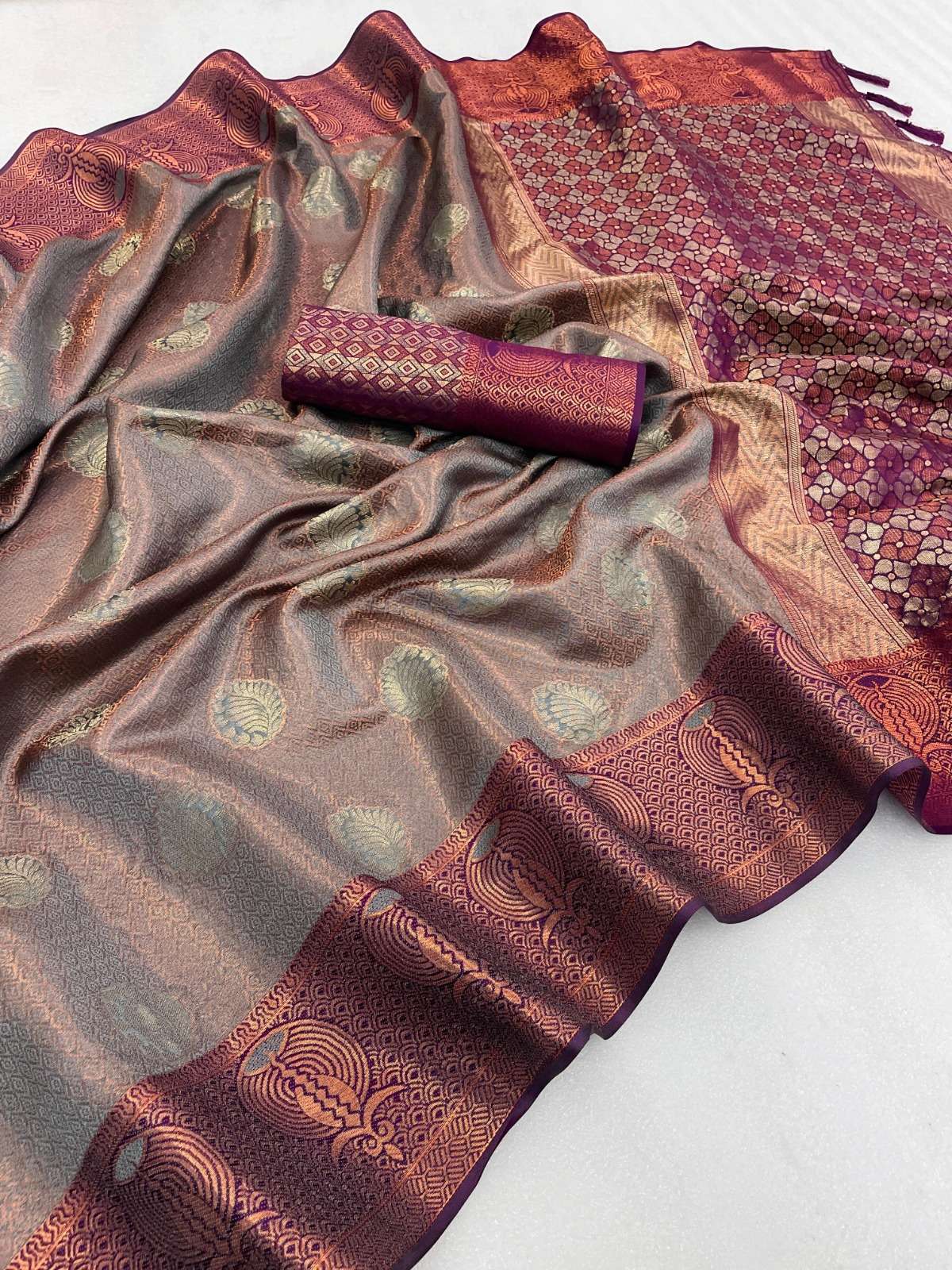 CHARVI VOL-52 BY ASLIWHOLESALE DESIGNER KANCHI SILK PRINT SAREES