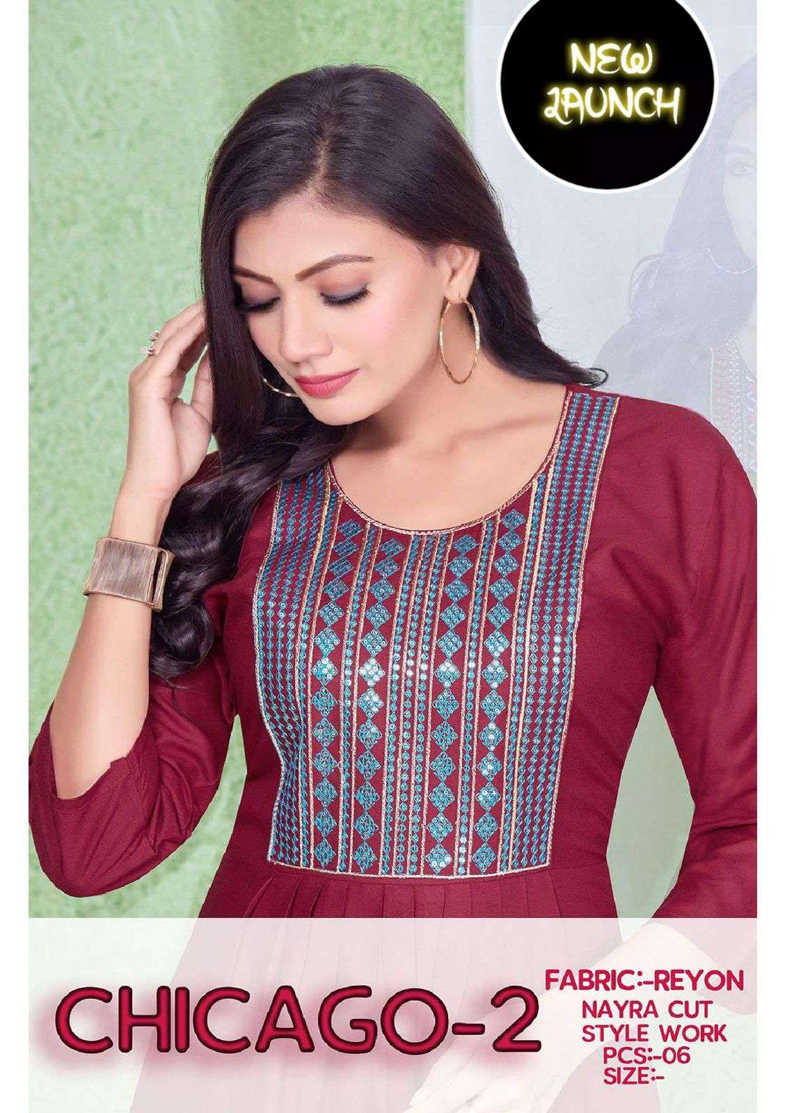 CHICAGO VOL-2 BY ASLIWHOLESALE DESIGNER FACNY RAYON PRINT KURTIS