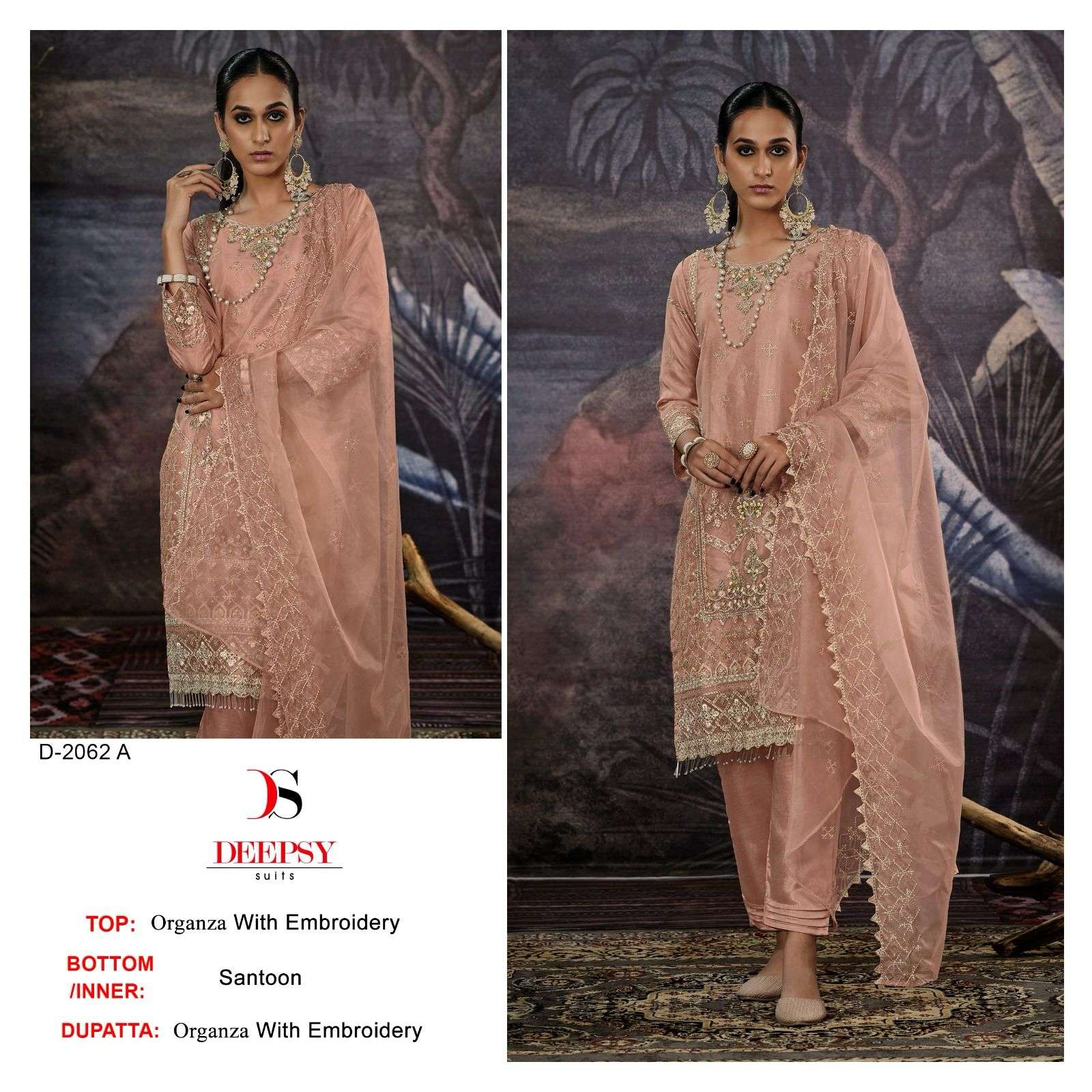 D-2062 COLOURS BY DEEPSY SUITS HEAVY ORGANZA EMBROIDERY PAKISTANI DRESSES