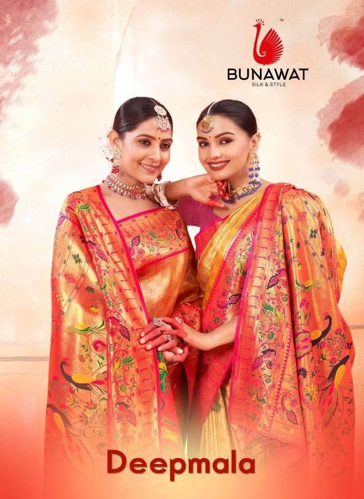 DEEPMALA BY BUNAWAT 1001 TO 1006 SERIES PAITHANI SILK WORK SAREES