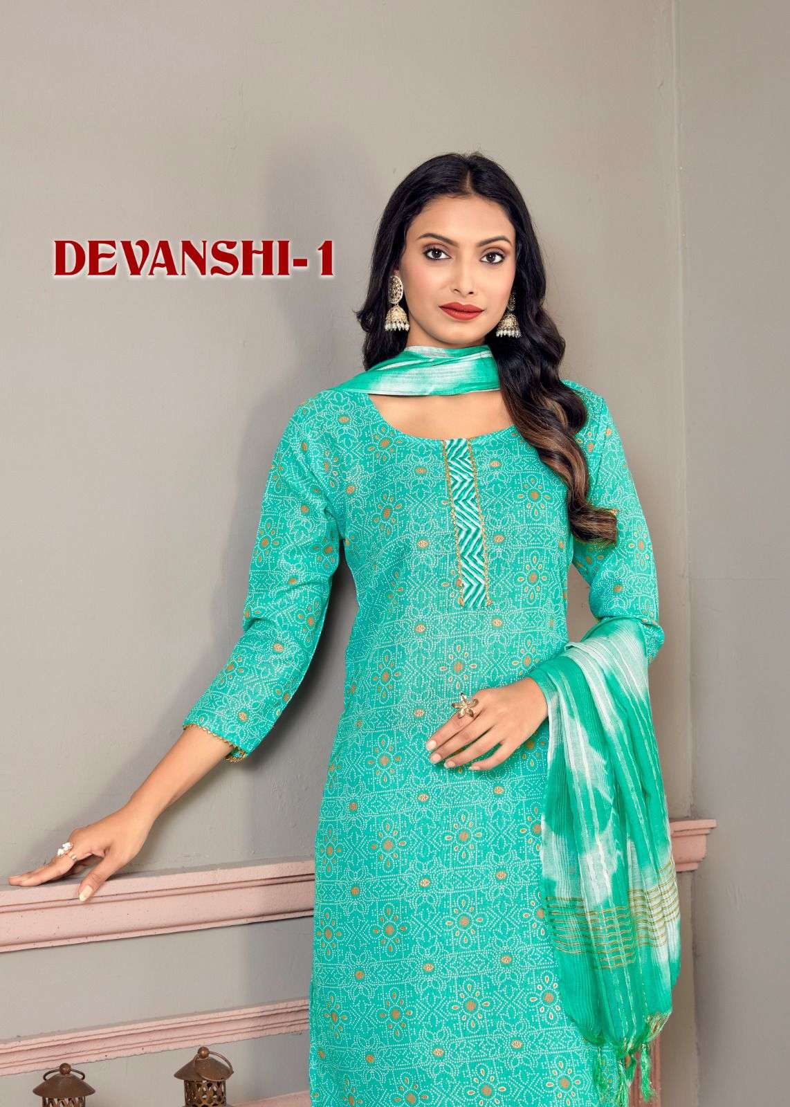 DEVANSHI BY ASLIWHOLESALE 1001 TO 1004 SERIES PURE COTTON PRINT STITCHED DRESS