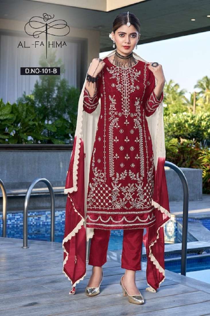 FATHIMA-102 NX BY ASLIWHOLESALE GEORGETTE EMBROIDERY PAKISTANI DRESSES