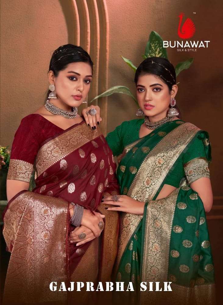 GAJPRABHA SILK BY BUNAWAT 1001 TO 1006 SERIES BANARASI SILK WORK SAREES