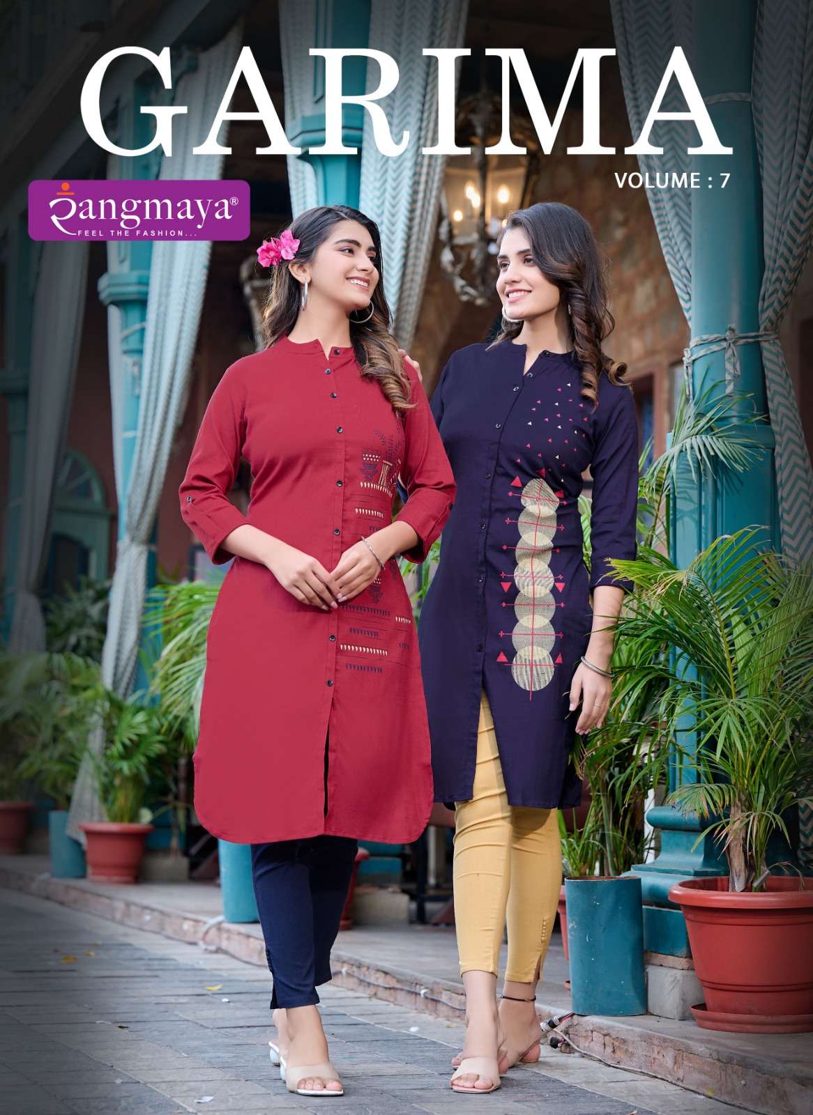 GARIMA VOL-7 BY RANGMAYA 101 TO 110 SERIES LYCRA IMPORTED KURTIS