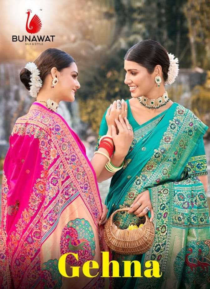 GEHNA BY BUNAWAT 1001 TO 1006 SERIES PAITHANI SILK WORK SAREES