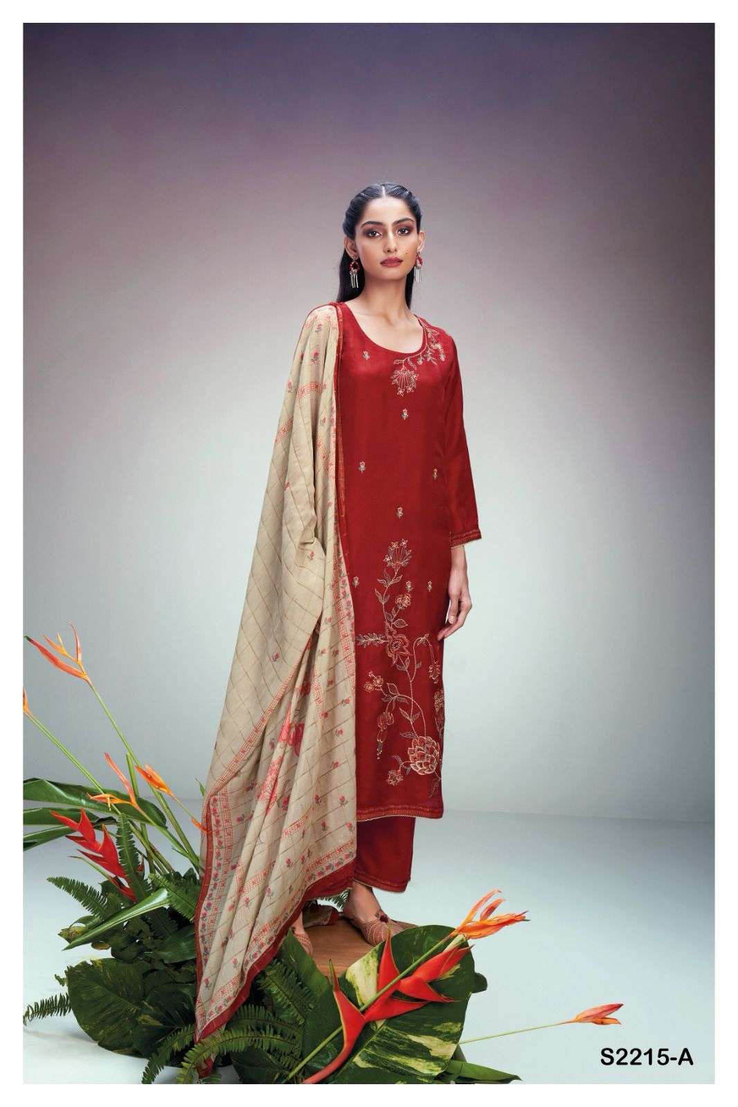 GENULI 2215 BY GANGA FASHIONS HEAVY PREMIUM BEMBERG SILK WORK DRESSES