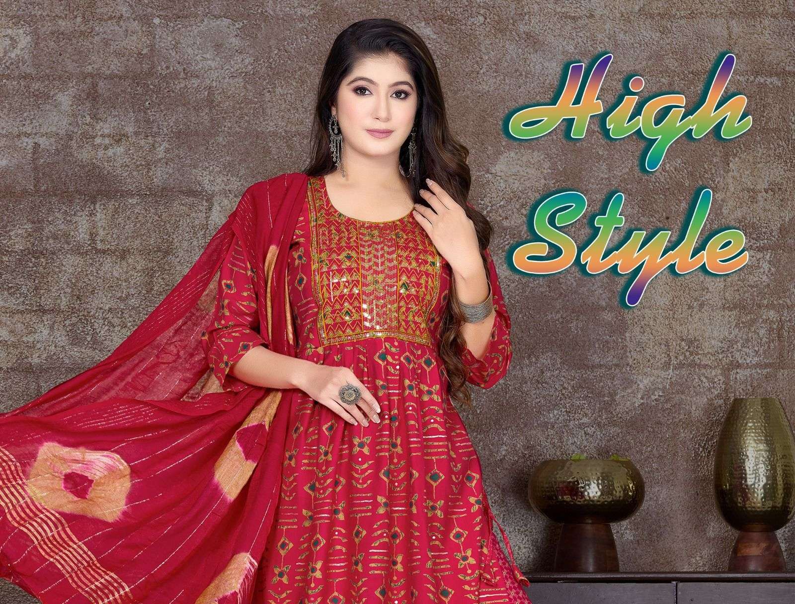 HIGE STYLE VOL-01 BY ASLIWHOLESALE DESIGNER FACNY MODAL PRINT DRESSES