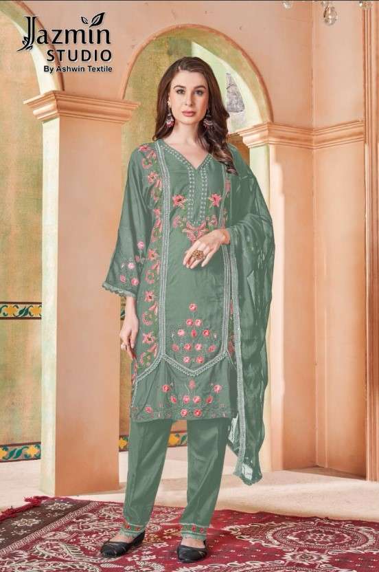 JS-017 COLOURS BY JAZMIN STUDIO DESIGNER HEAVY RAYON EMBROIDERY DRESSES