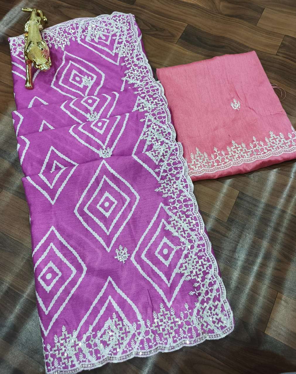 JSC VOL-03 BY ASLIWHOLESALE DESIGNER SOFT CHINON SILK PRINT SAREES