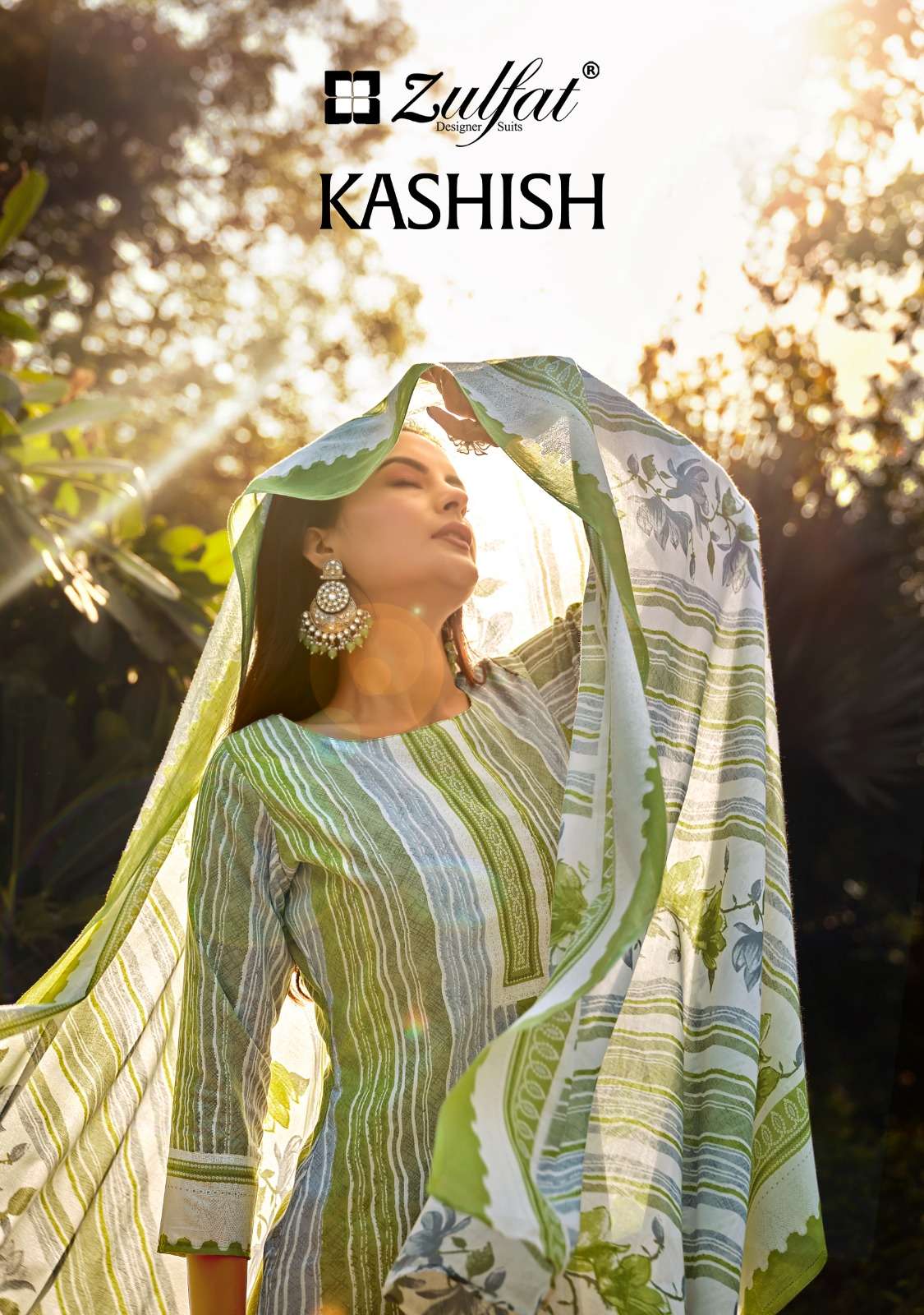 KASHISH BY ZULFAT 872-001 TO 872-008 SERIES DESIGNER COTTON PRINT DRESSES