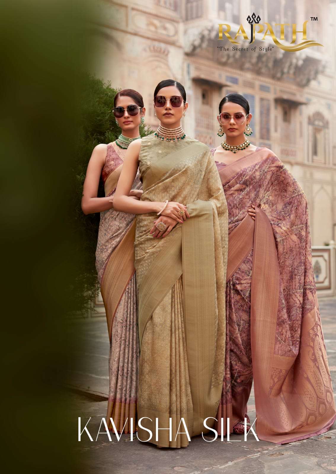 KAVISHA SILK BY RAJPATH 300001 TO 300008 SERIES SOFT CREPE SILK SAREES