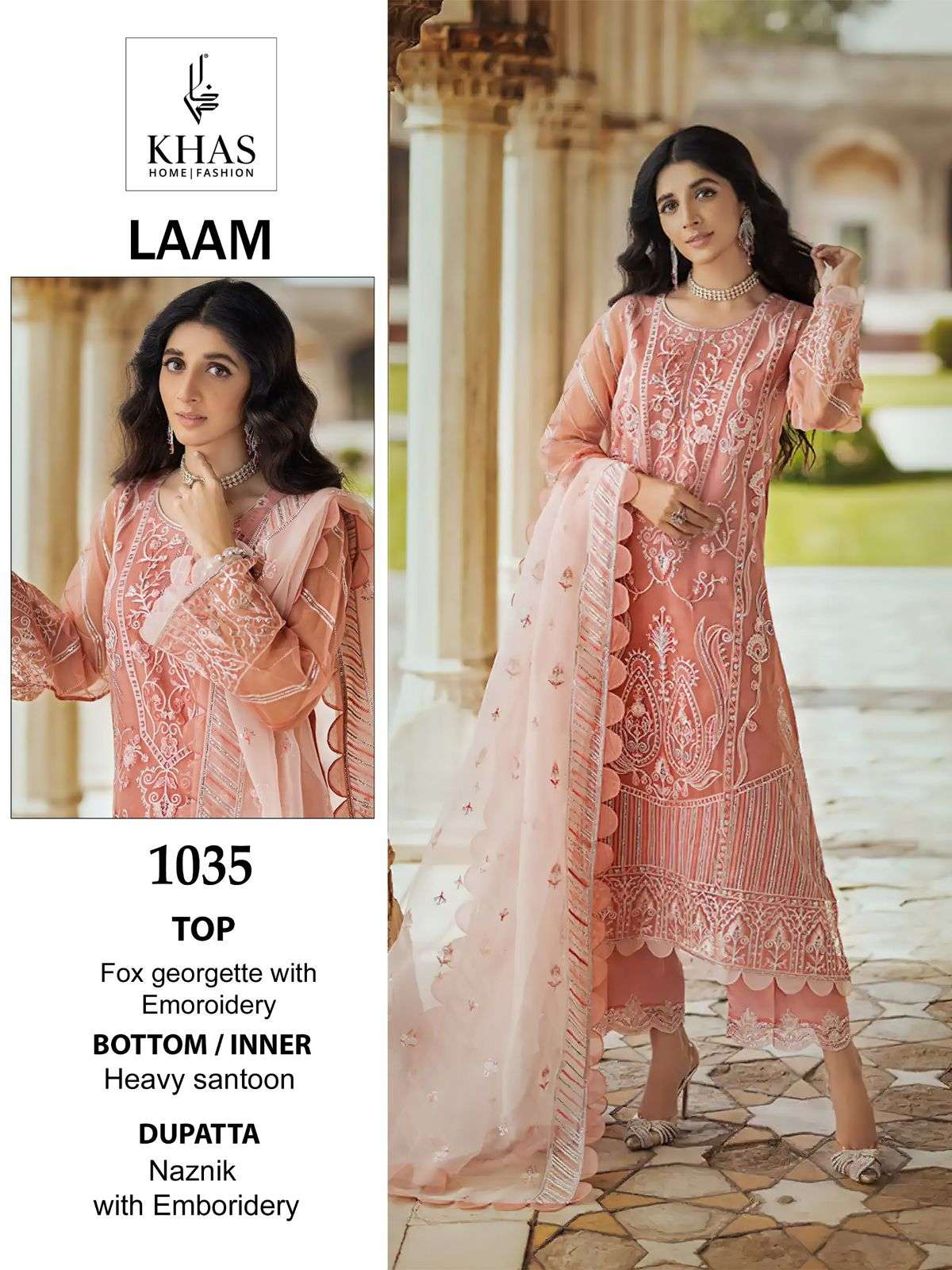 KHAS LAAM BY ASLIWHOLESALE DESIGNER GEORGETTE PAKISTANI DRESSES