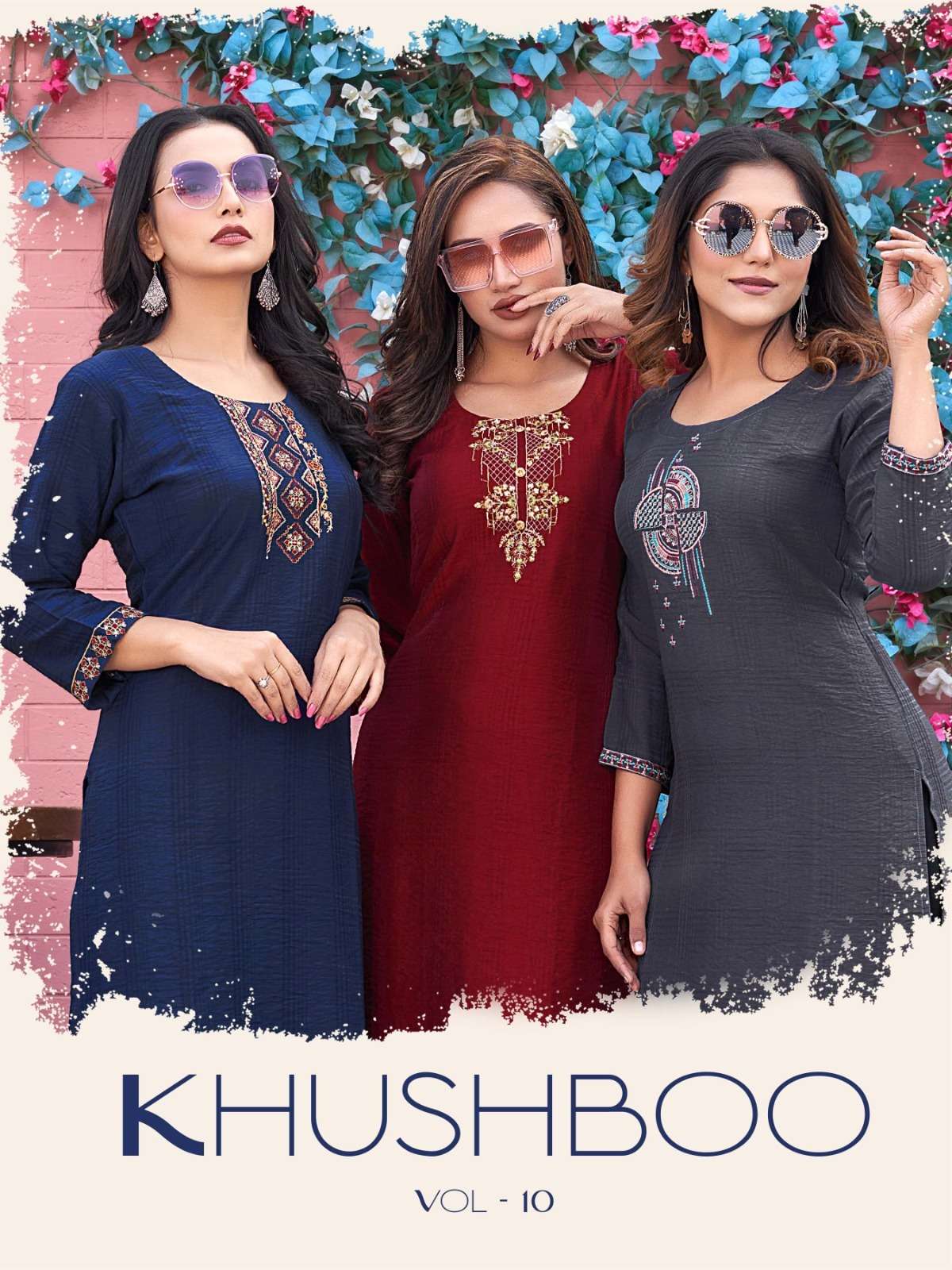 KHUSHBOO VOL-10 BY ASLIWHOLESALE DESIGNER FACNY RAYON PRINT KURTIS