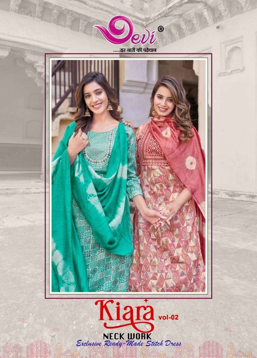 KIARA VOL-02 BY DEVI 2001 TO 2008 SERIES RAYON PRINT STITCHED DRESSES