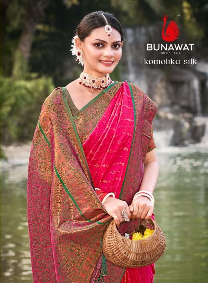 KOMOLIKA SILK BY BUNAWAT 1001 TO 1006 SERIES SILK WORK SAREES