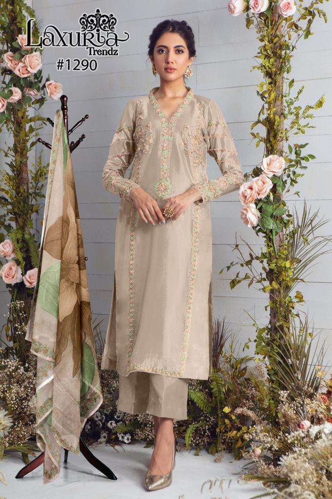 LAXURIA 1290 BY LAXURIA TRENDZ HEAVY DESIGNER FAUX GEORGETTE DRESS