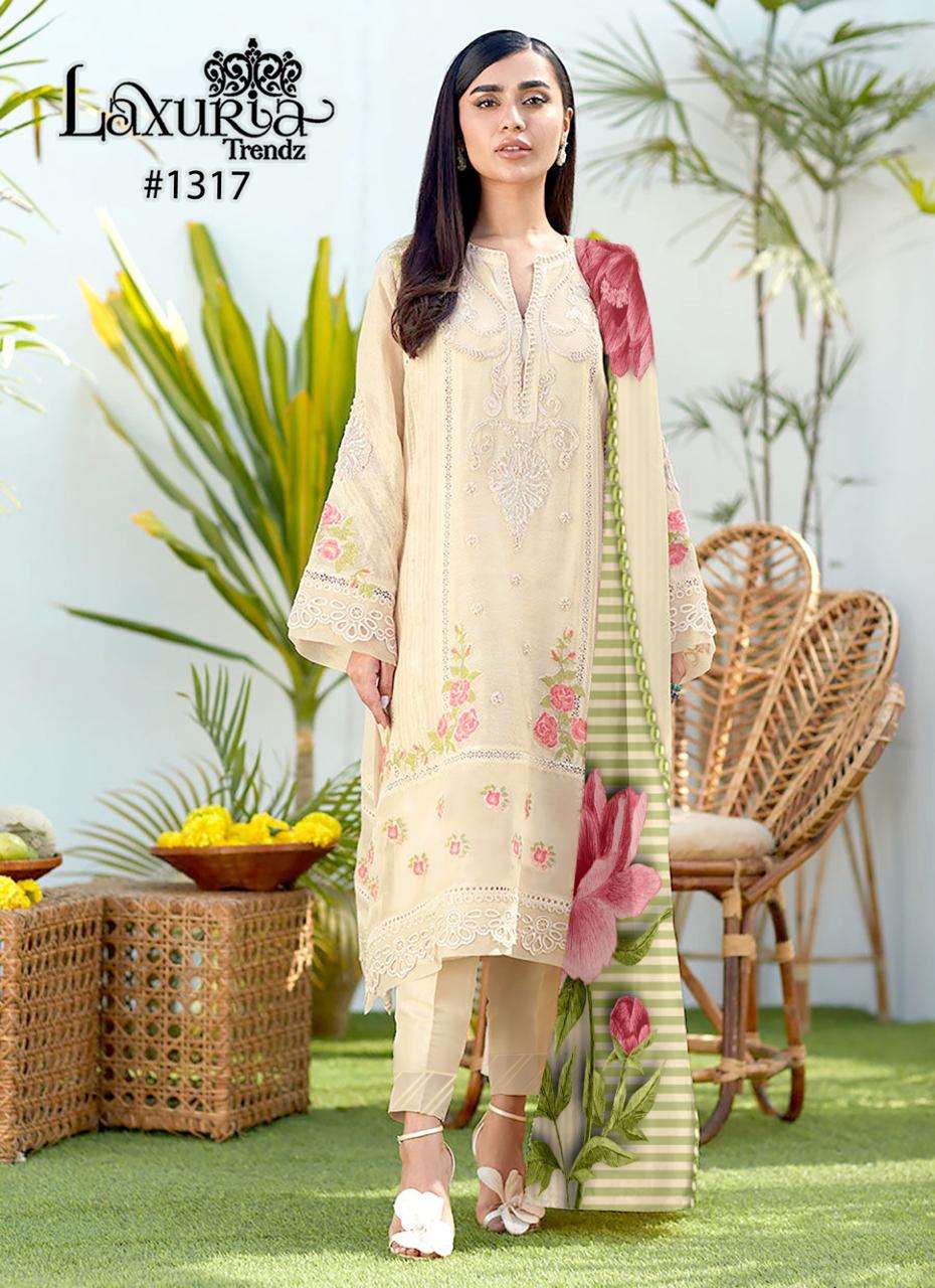 LAXURIA 1317 BY LAXURIA TRENDZ HEAVY DESIGNER FAUX GEORGETTE DRESS