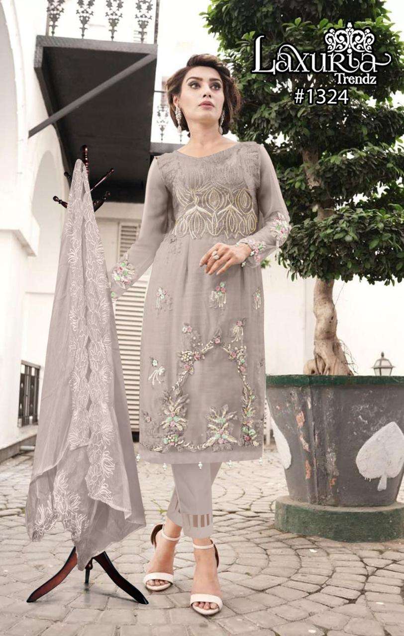 LAXURIA 1324 BY LAXURIA TRENDZ DESIGNER FAUX GEORGETTE STITCHED DRESSES