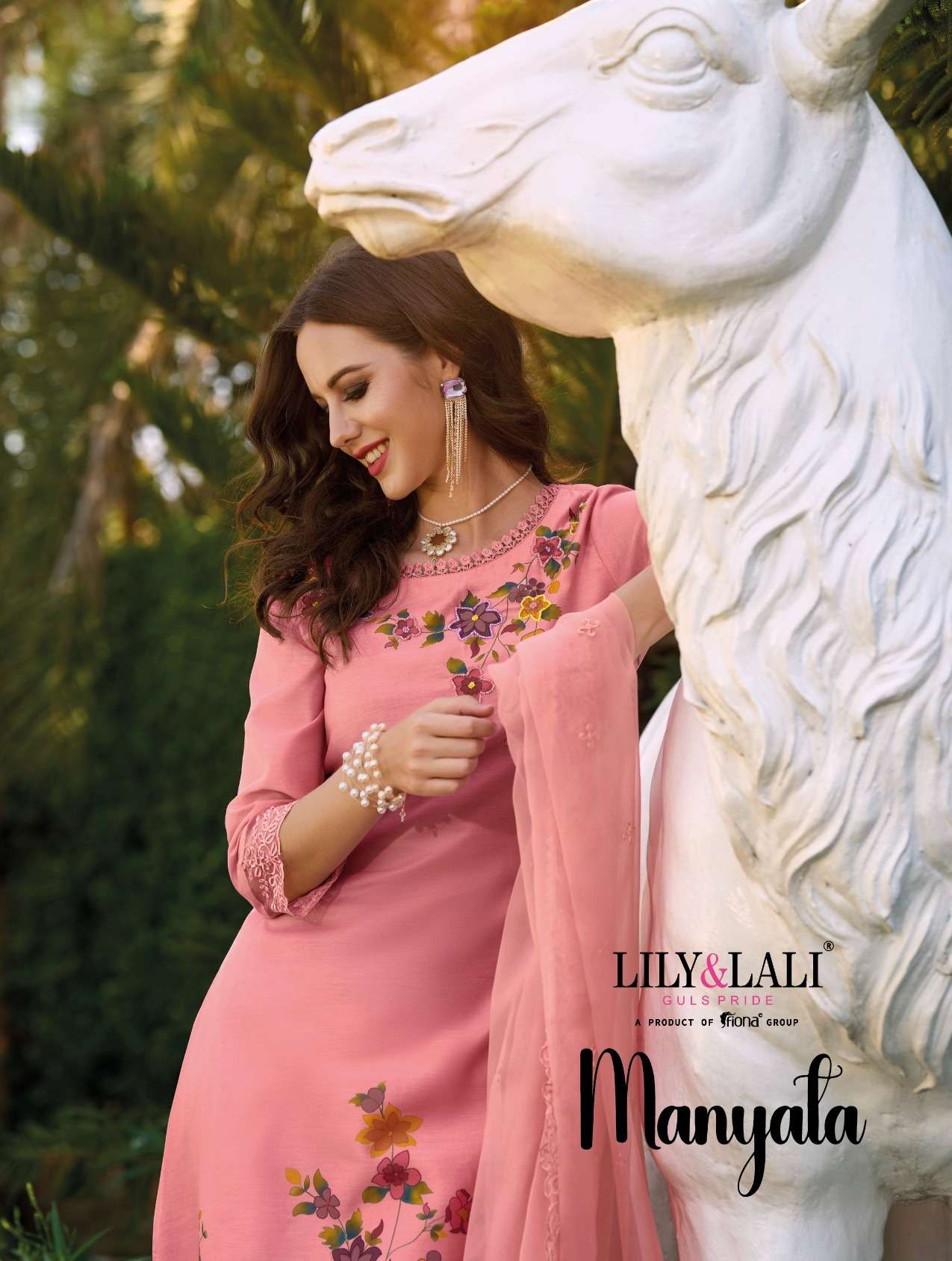 MANYATA BY LILY AND LALI 15401 TO 15406 SERIES HANDWORK CHANDERI SILK DRESSES