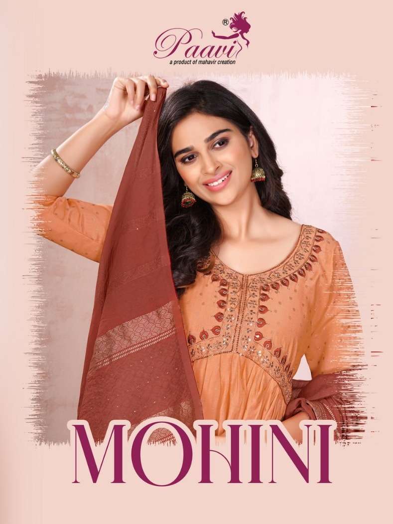 MOHINI BY PAAVI 1001 TO 1008 SERIES DESIGNER MODAL PRINT DRESSES