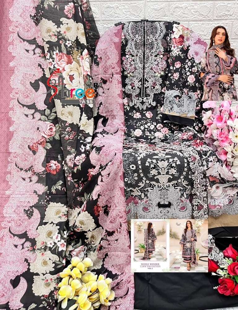 NEEDLE WONDER 3366 BY SHREE FABS HEAVY LAWN COTTON PRINT DRESSES