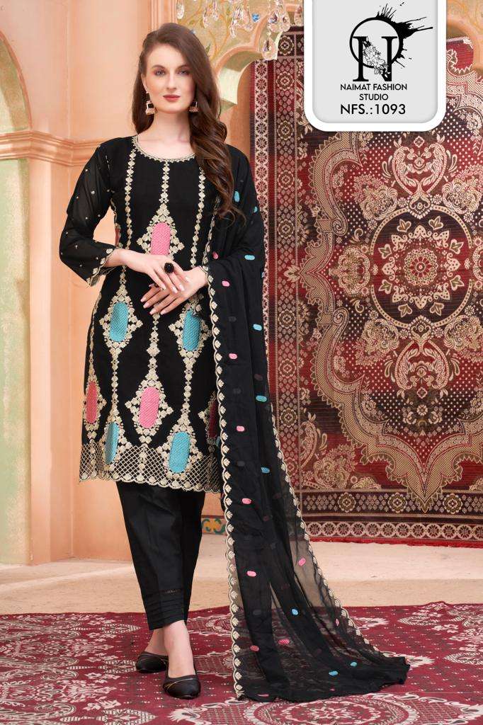 NFS 1093 BY NAIMAT FASHION STUDIO FAUX GEORGETTE FANCY FABRIC DRESS