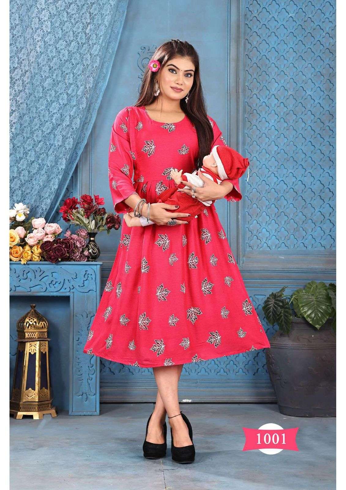 NITI VOL-17 BY ASLIWHOLESALE DESIGNER FACNY 14 KG RAYON PRINT KURTIS