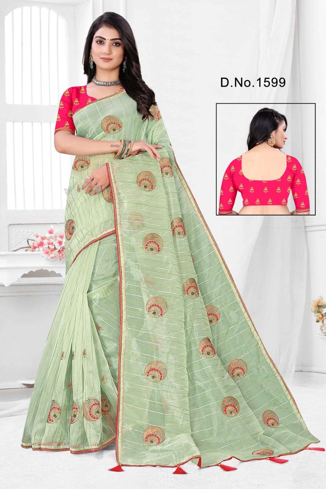 OMEGA-2 BY ASLIWHOLESALE FANCY DESIGNER FANCY HANDWORK SAREES