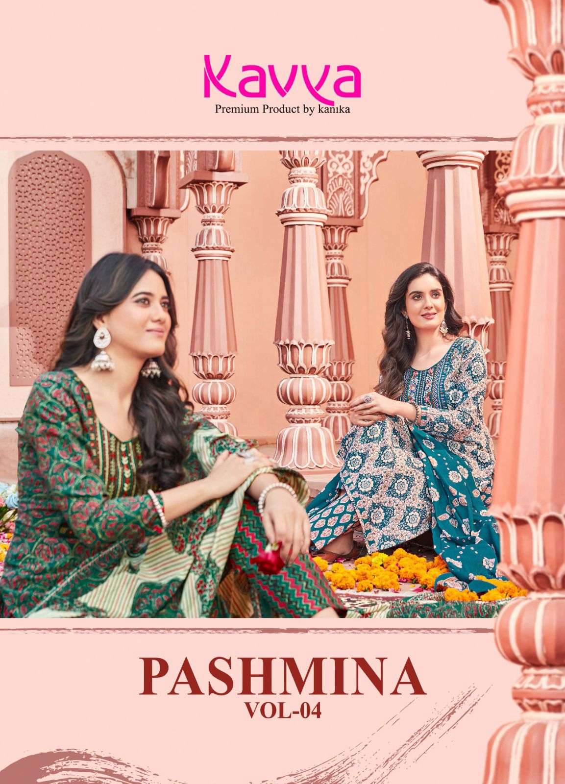 PASHMINA VOL-4 BY KAVYA 1001 TO 1010 SERIES COTTON PRINT DRESSES