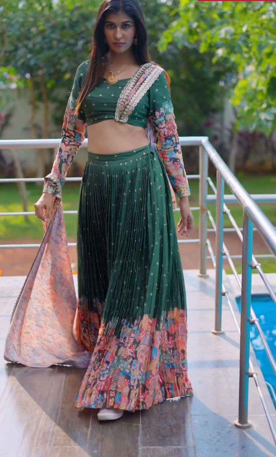 PC-309 HIT DESIGN BY ASLIWHOLESALE DESIGNER FANCY CREPE LEHENGAS