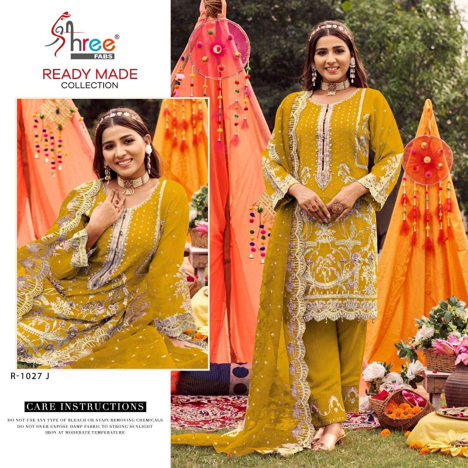 R-1027 NEW NX BY SHREE FABS HEAVY EMBROIDERED ORGANZA PAKISTANI DRESSES