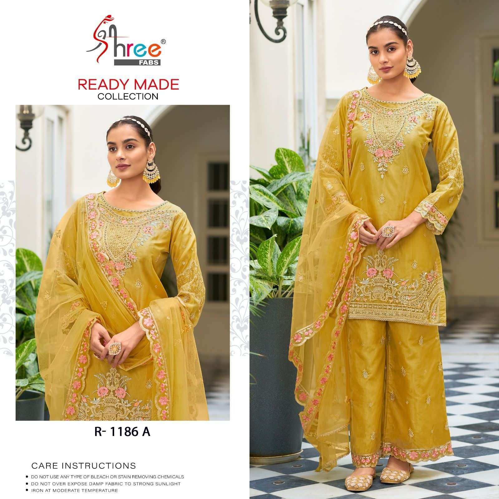 R-1186 COLOURS BY SHREE FABS HEAVY EMBROIDERED ORGANZA PAKISTANI DRESSES