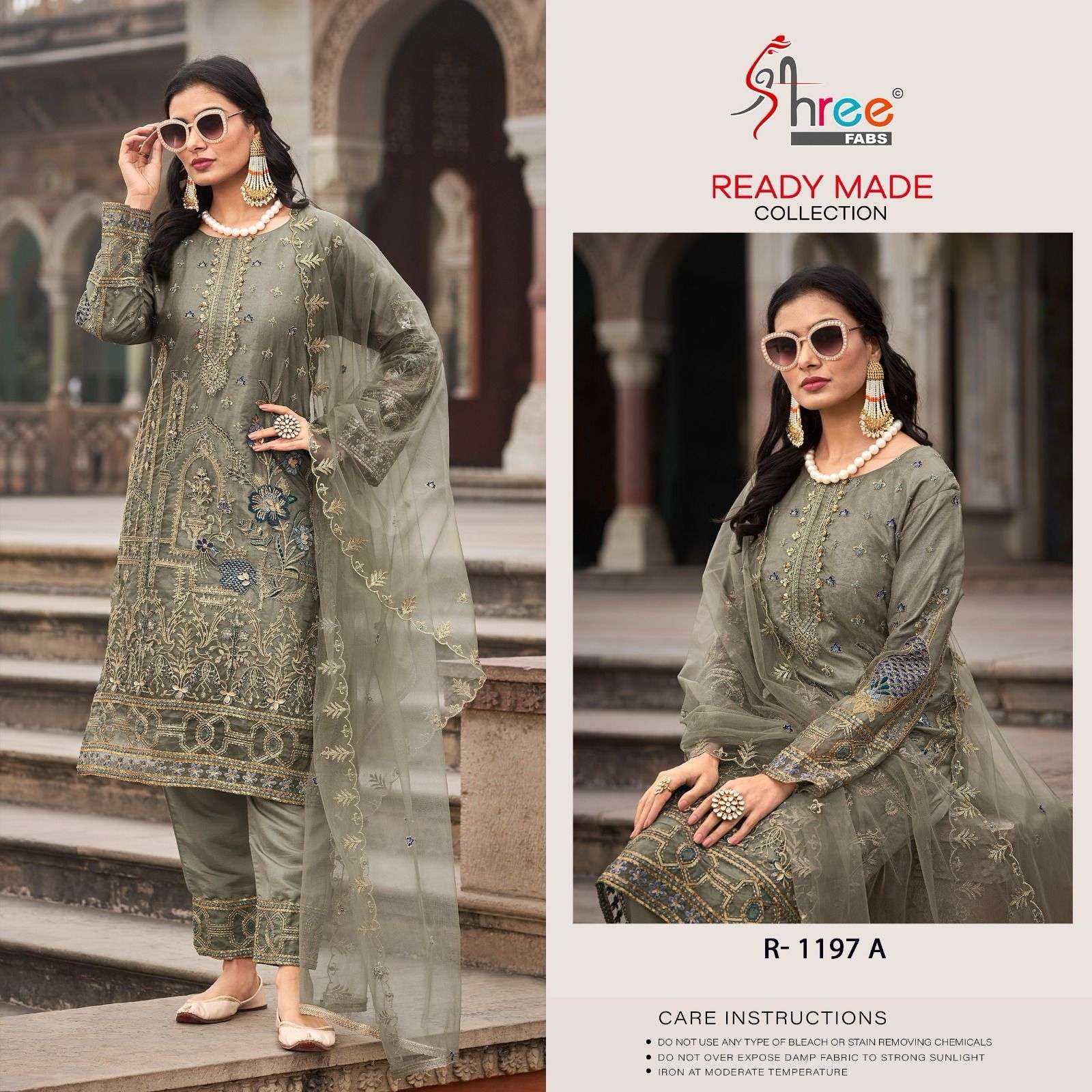 R-1197 COLOURS BY SHREE FABS HEAVY EMBROIDERED ORGANZA PAKISTANI DRESSES