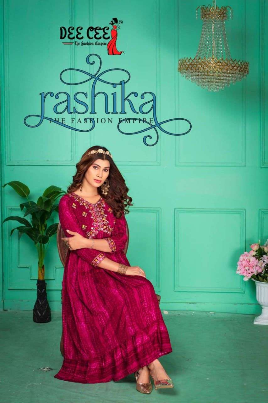 RASHIKA BY DEE CEE 1001 TO 1006 SERIES DESIGNER FANCY RAYON PRINT KURTIS