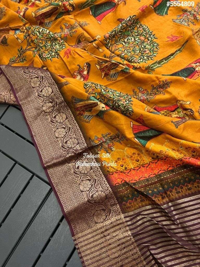 RIDHI VOL-131 BY ASLIWHOLESALE DESIGNER SOFT TUSSER SILK PRINTED SAREES