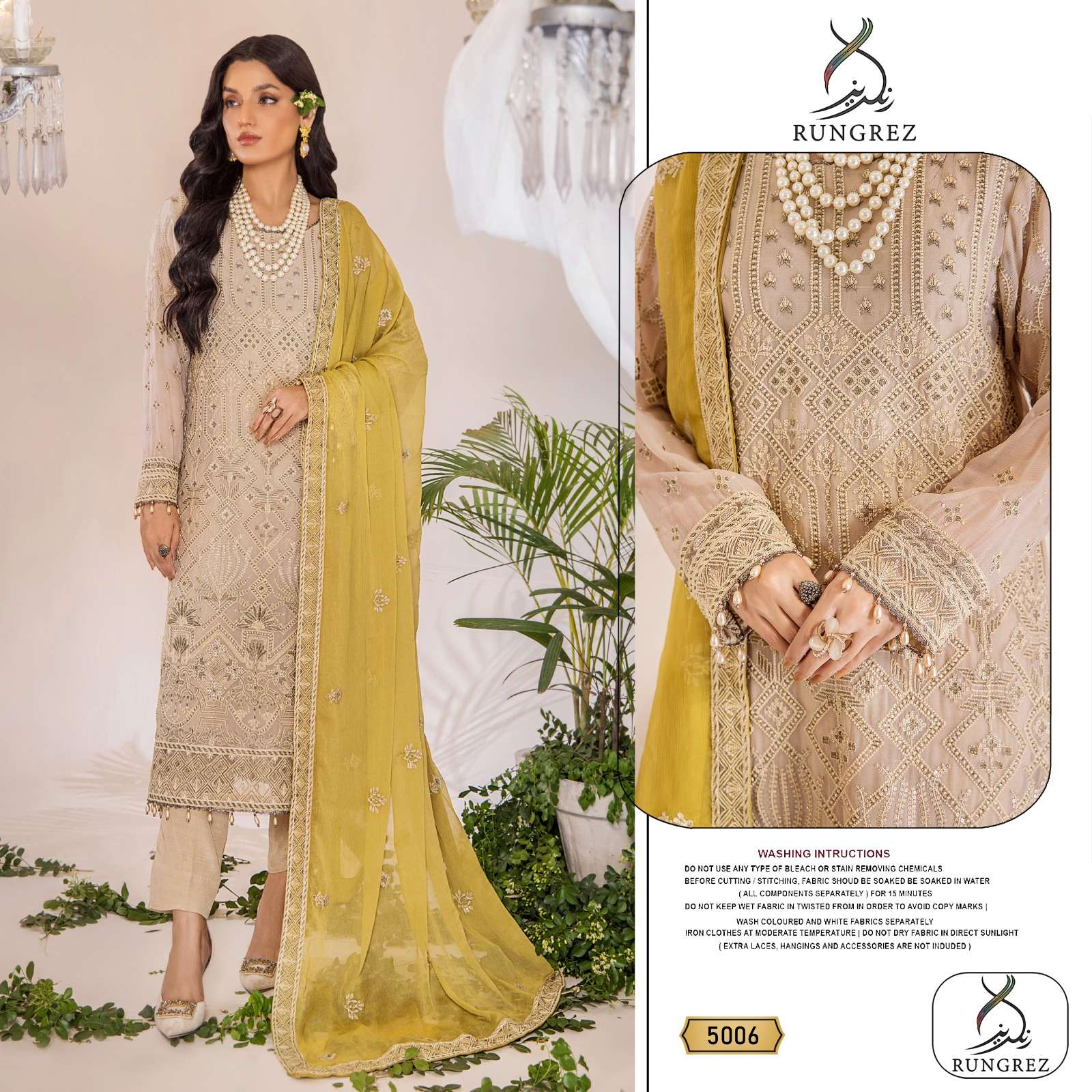 RUNGREZ 5006 HIT DESIGN BY RUNGREZ FAUX GEORGETTE PAKISTANI DRESS