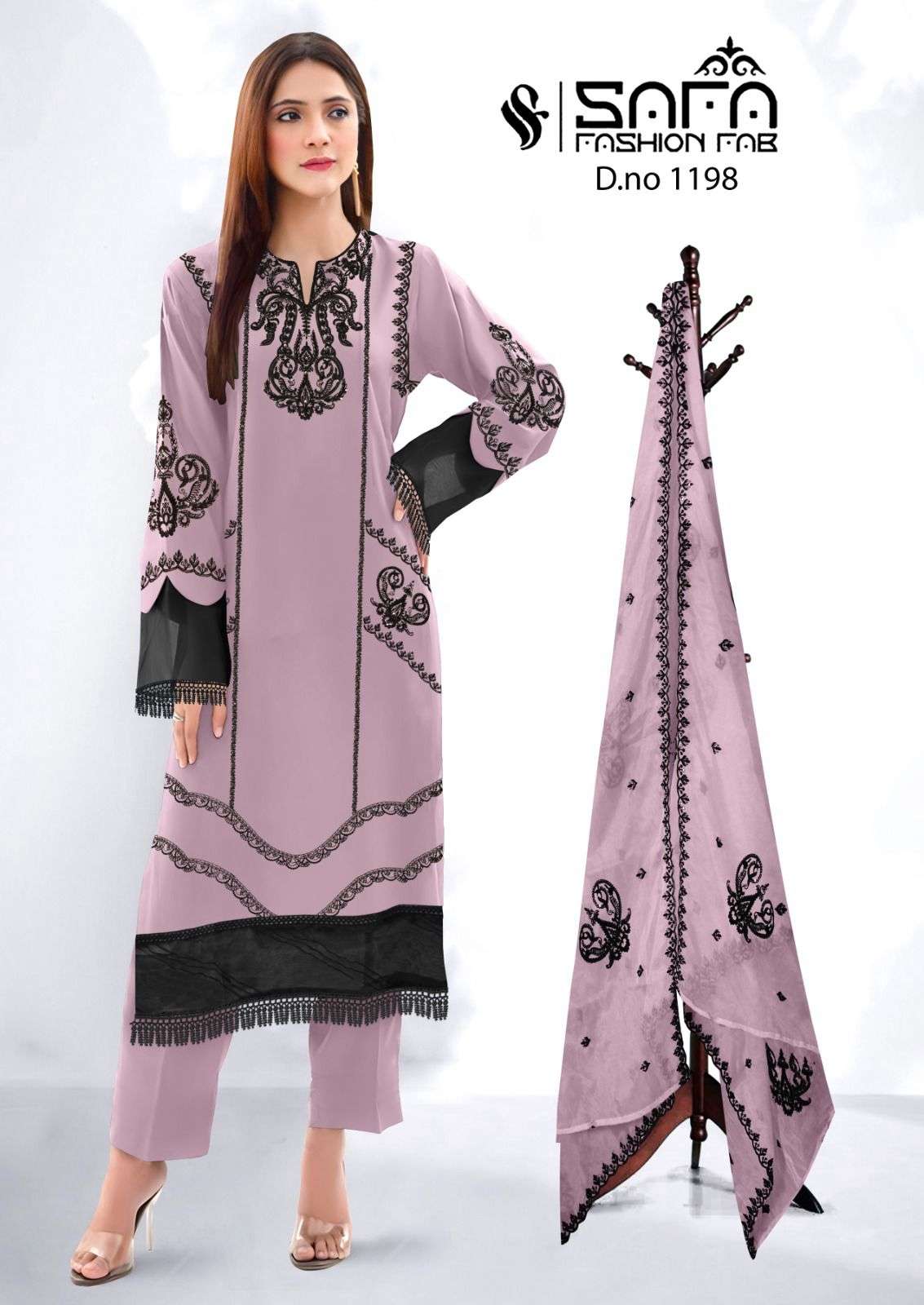 SAFA 1198 COLOURS BY SAFA FASHION FAB ORGANZA STITCHED PAKISTANI DRESSES