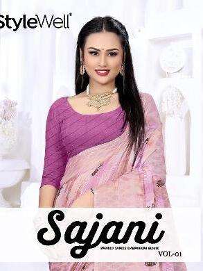 SAJANI VOL-01 BY STYLEWELL 2244 TO 2251 SERIES FANCY DIGITAL PRINT SAREES