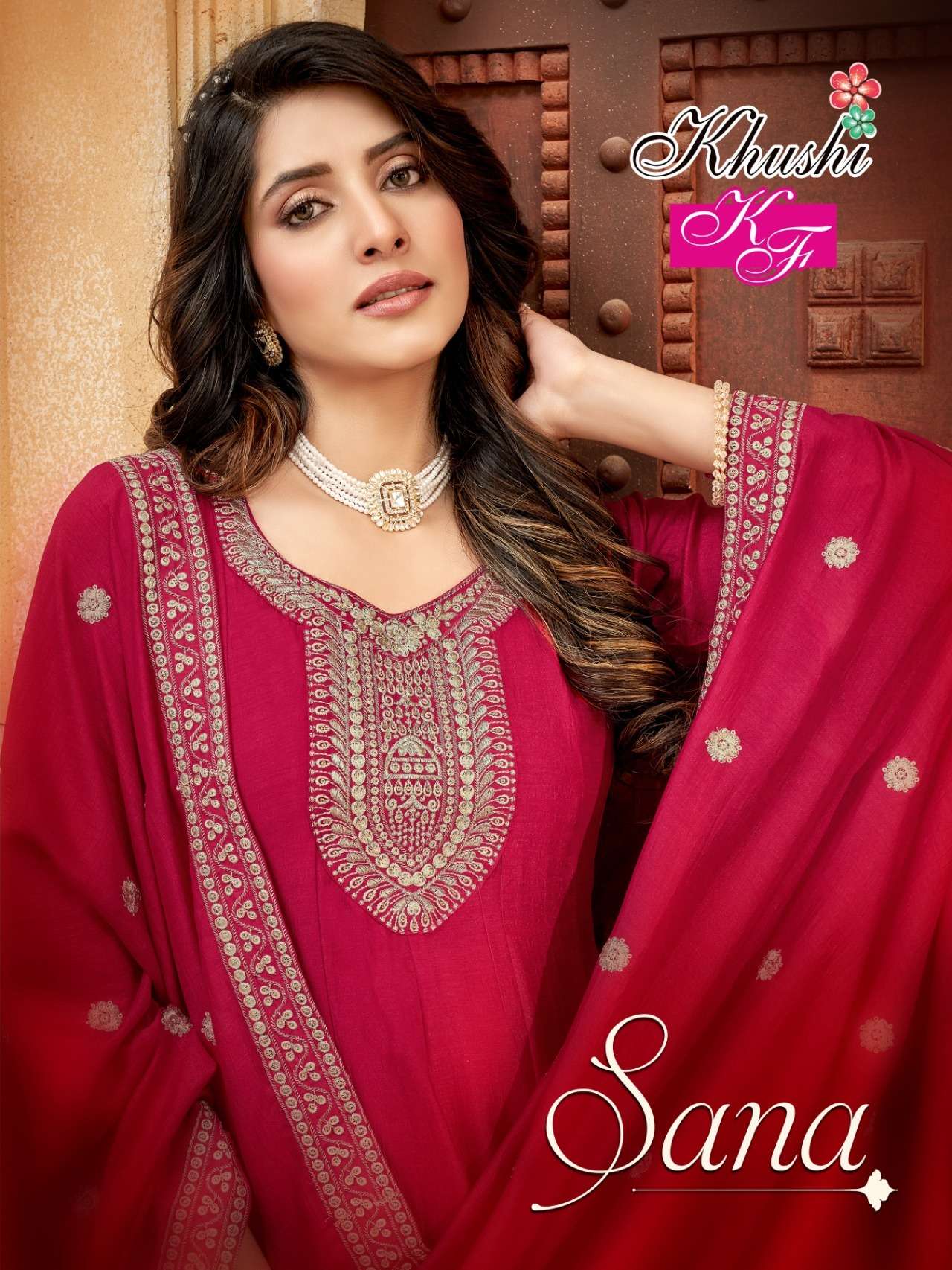 SANA BY KHUSHI FASHION 1001 TO 1005 DESIGNER VICHITRA SILK DRESSES