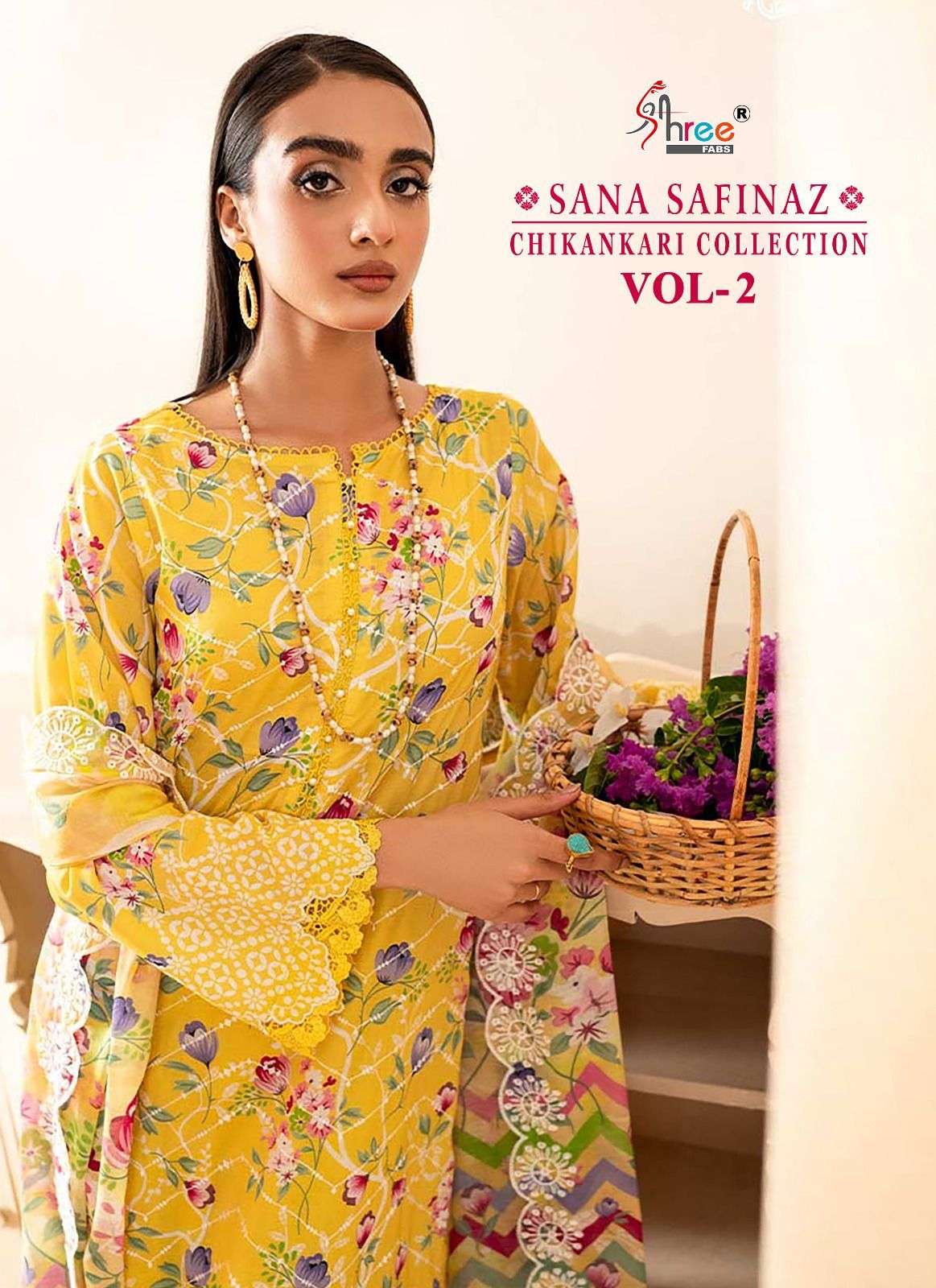 SANA SAFINAZ CHIKANKARI COLLECTION VOL-2 BY SHREE FABS DESIGNER COTTON DRESSES