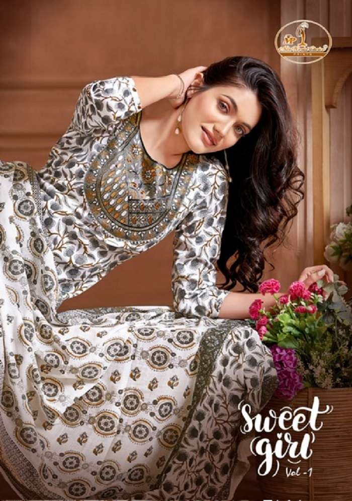 SWEET GIRL VOL-01 BY ASLIWHOLESALE 1001 TO 1010 SERIES COTTON PRINT DRESSES