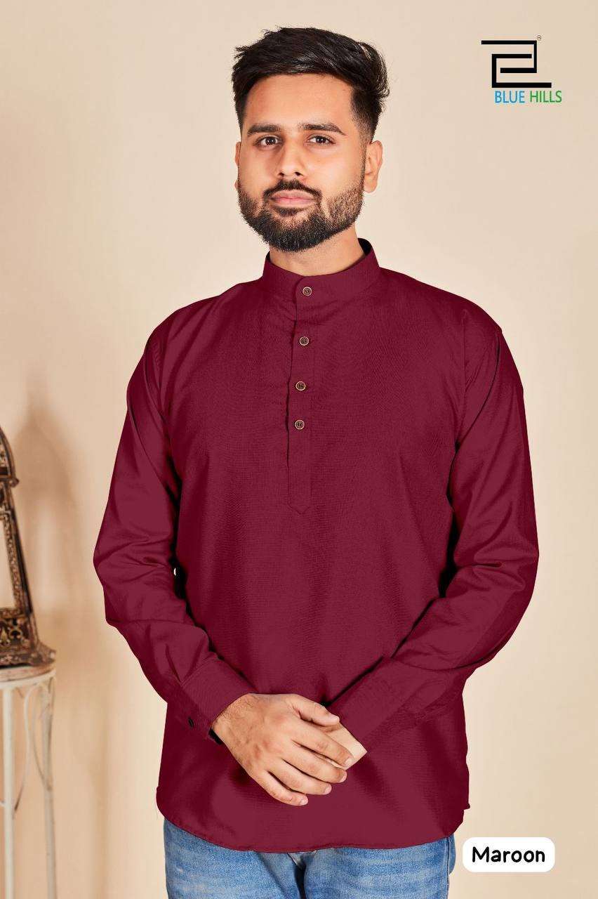 TRADITION NX BY BLUE HILLS 1001 TO 1010 SERIES COTTON MEN SHORT KURTAS