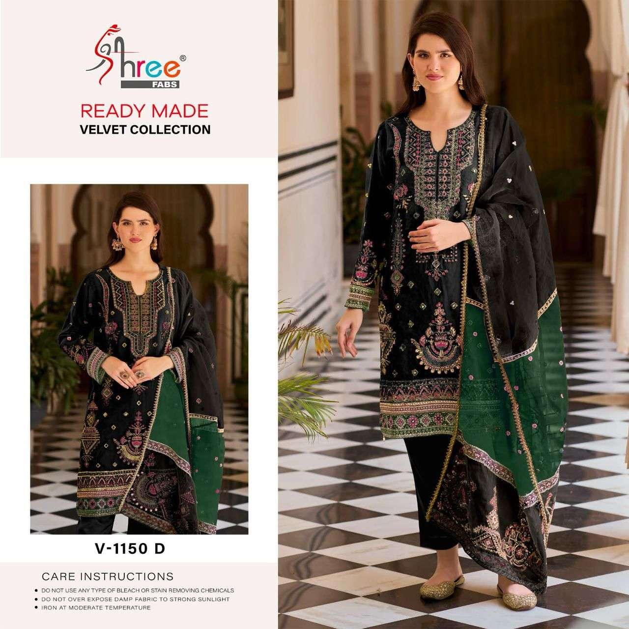 V-1150 COLOURS BY SHREE FABS HEAVY EMBROIDERED VELVET PAKISTANI DRESSES