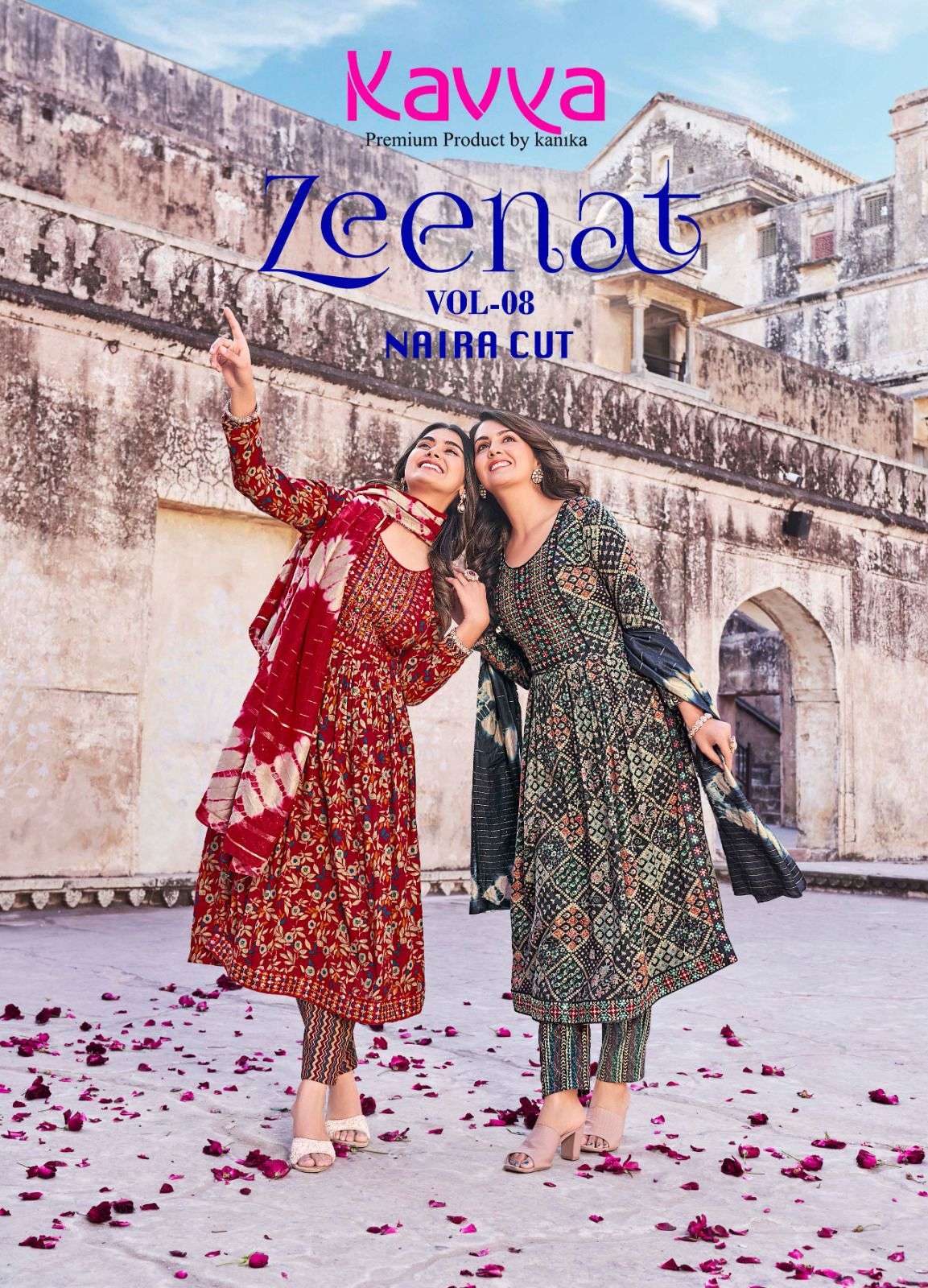 ZEENAT VOL-8 BY KAVYA 8001 TO 8010 SERIES CAPSULE PRINT DRESSES