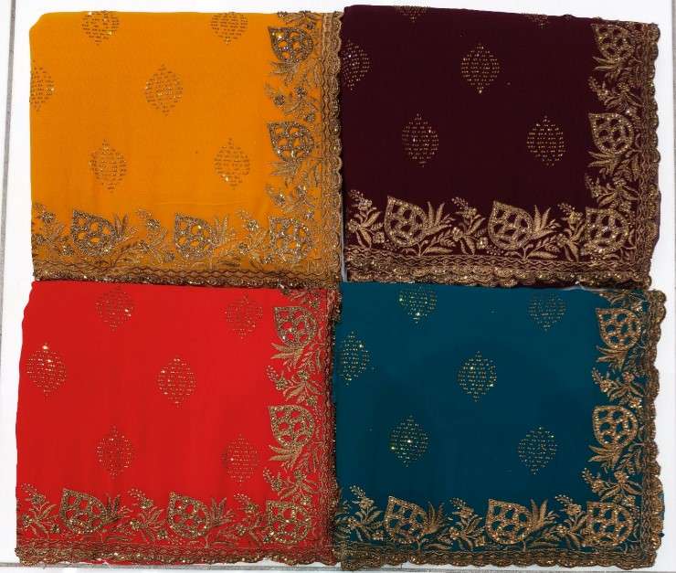 0331 COLOUR BY ASLIWHOLESALE DESIGNER PURE FANCY EMBROIDERY SAREES